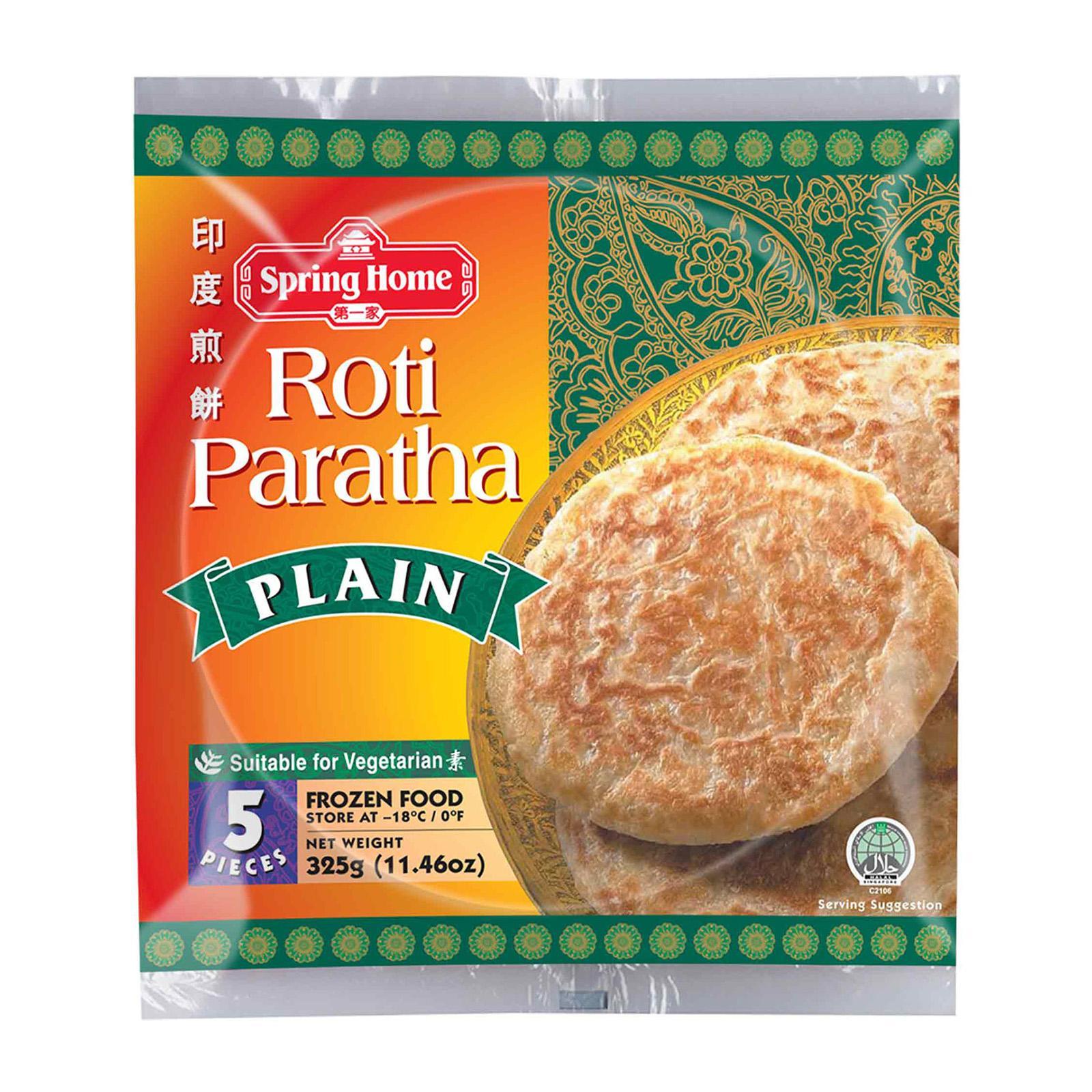 Spring Home Roti Paratha Plain 5's Frozen from RedMart diffmarts