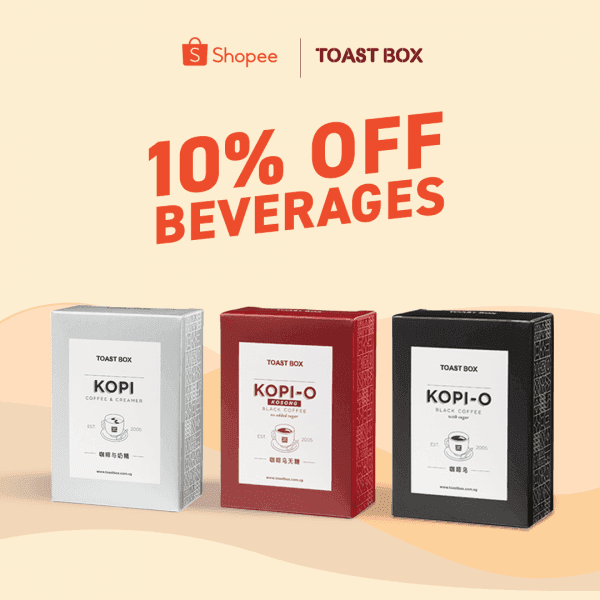 26 Jul 2021 Onward TOAST BOX Beverages Promotion on Shopee SG