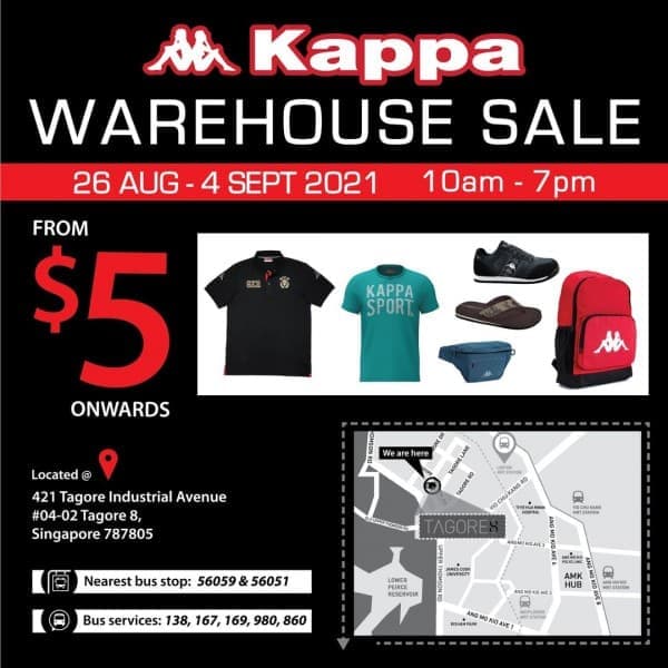 26 Aug4 Sep 2021 Kappa Warehouse Sale at Tagore Industrial Avenue