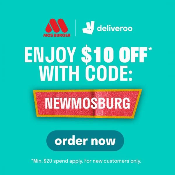 23 Aug 2021 Onward MOS Burger Deliveroo New Customer 10 Off Promo