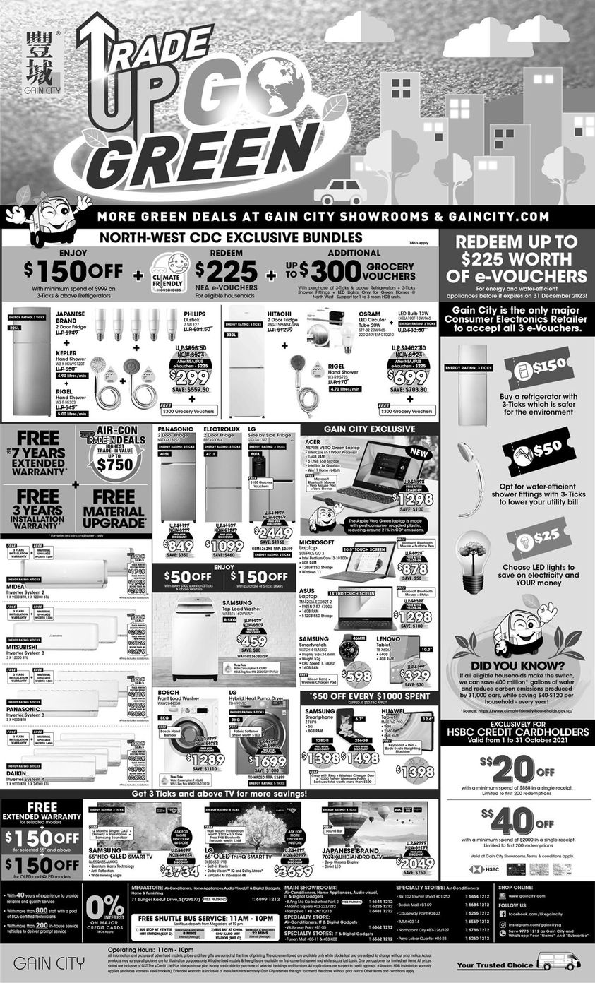 1124 Oct 2021 Gain City TradeUp, Go Green Campaign Promotion