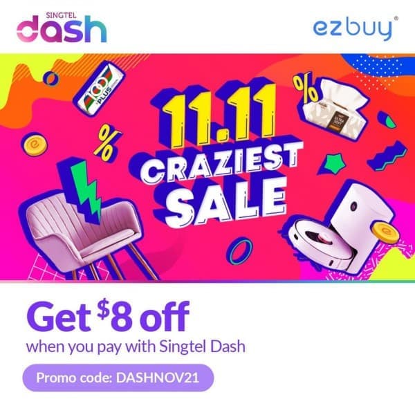 914 Nov 2021 Ezbuy 11.11 Sale at Singtel Dash