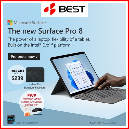 20 Jan 2022 Onward BEST Denki Surface Pro 8 Promotion SG
