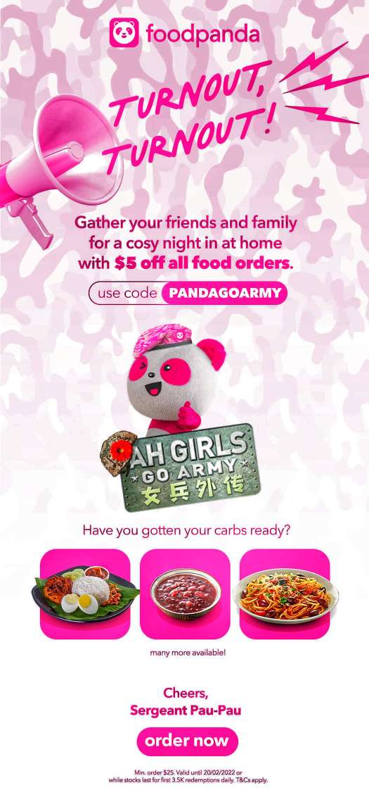 Now till 20 Feb 2022 Foodpanda Promo Code