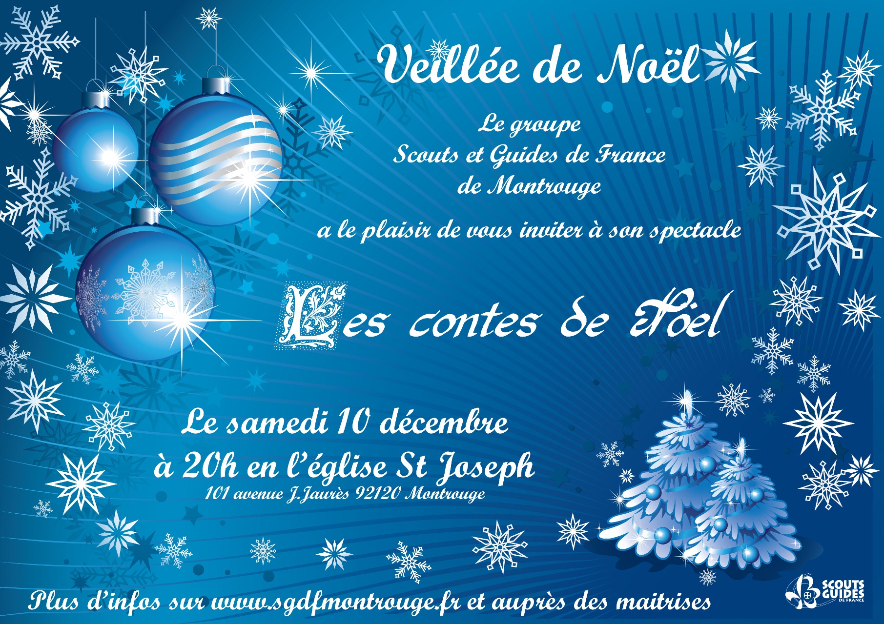 Veillée de Noël invitation Site du groupe Scouts et Guides de