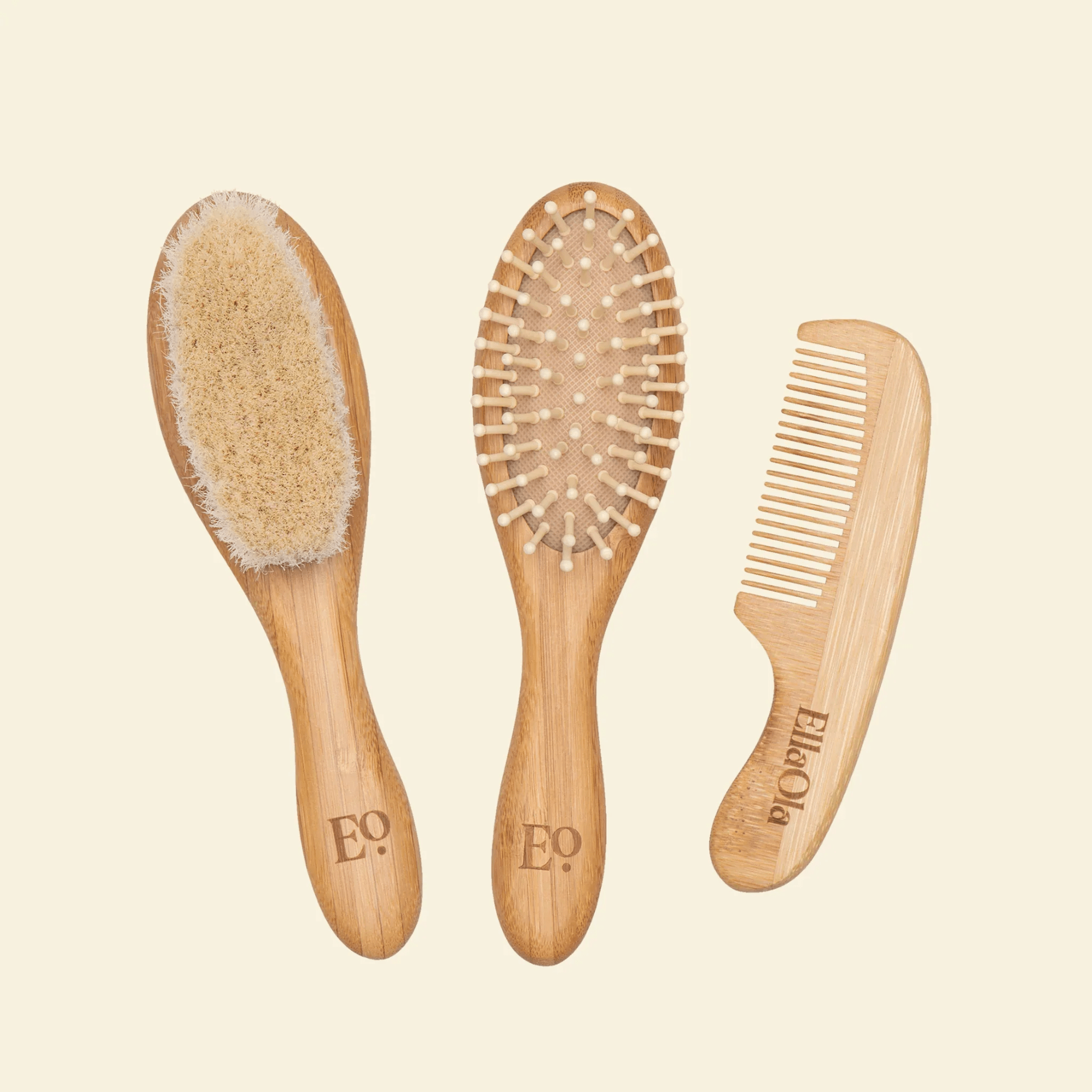 3Piece Bamboo Brush & Comb Set Suzanne Gardner Flowers