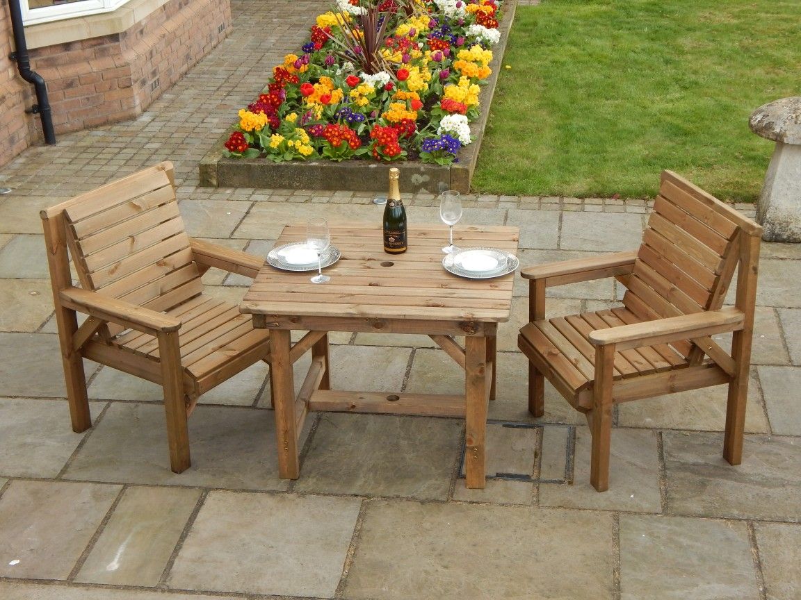 3ft Table & 2 Chairs » Staffordshire Outbuildings Garden Furniture