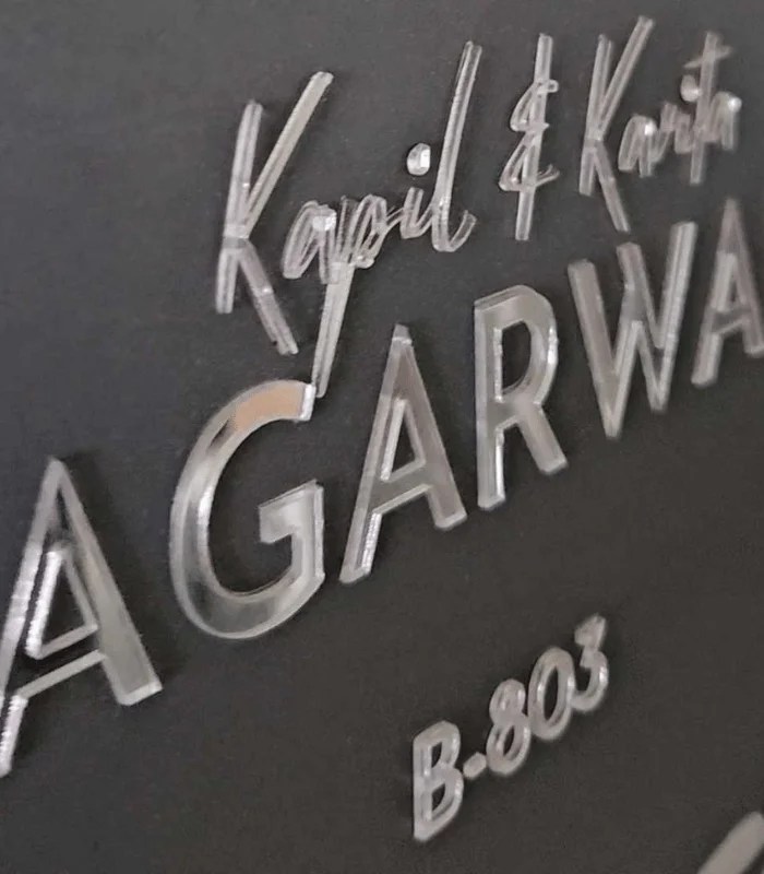 Premium Steel Name Plate Laser Cut Metal Nameplate for Modern Houses