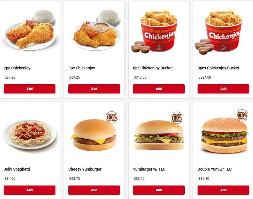 Jollibee Singapore Menu Prices Updated 2023
