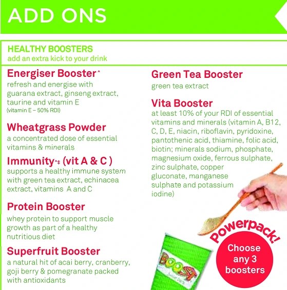 Boost Juice Bar Singapore Menu Prices Updated Apr 2024