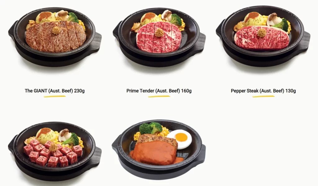 pepper lunch Singapore Menu Updated Apr 2024