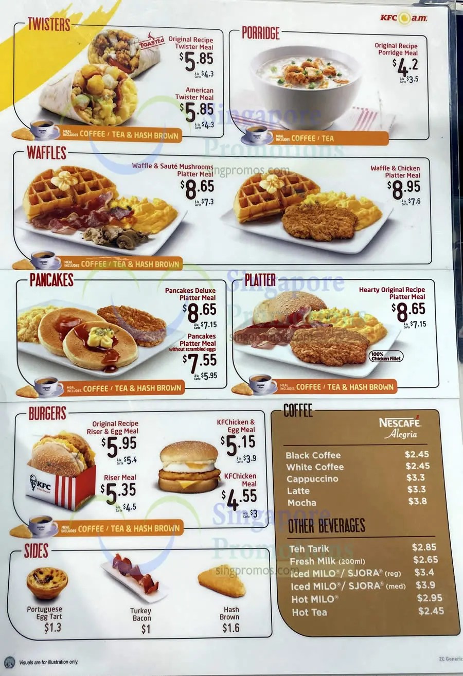 KFC MENU SINGAPORE & UPDATED PRICES 2024