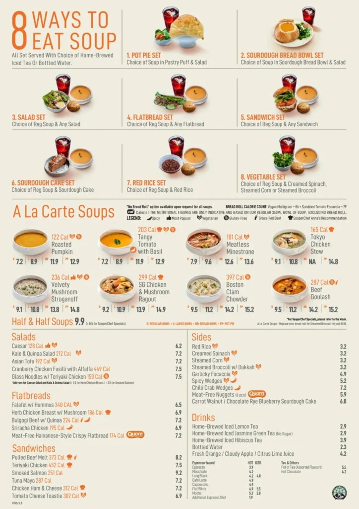THE SOUP SPOON MENU SINGAPORE & PRICES 2024