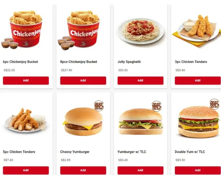 Jollibee Singapore Menu Prices Updated 2024