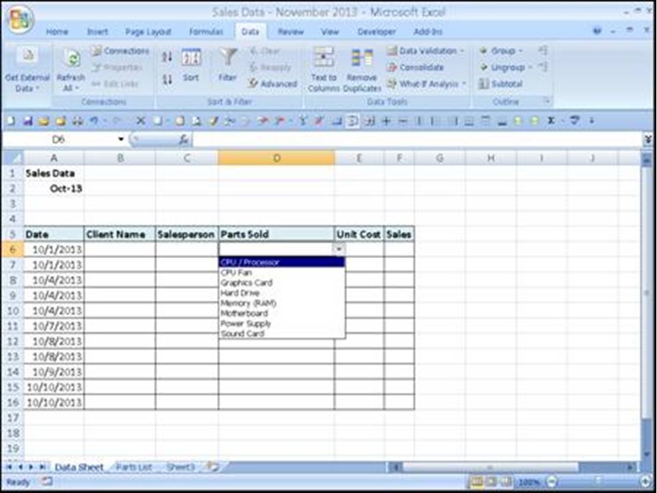Creating a quick drop down menu in Excel Excel Tips And Tricks Helper Blog