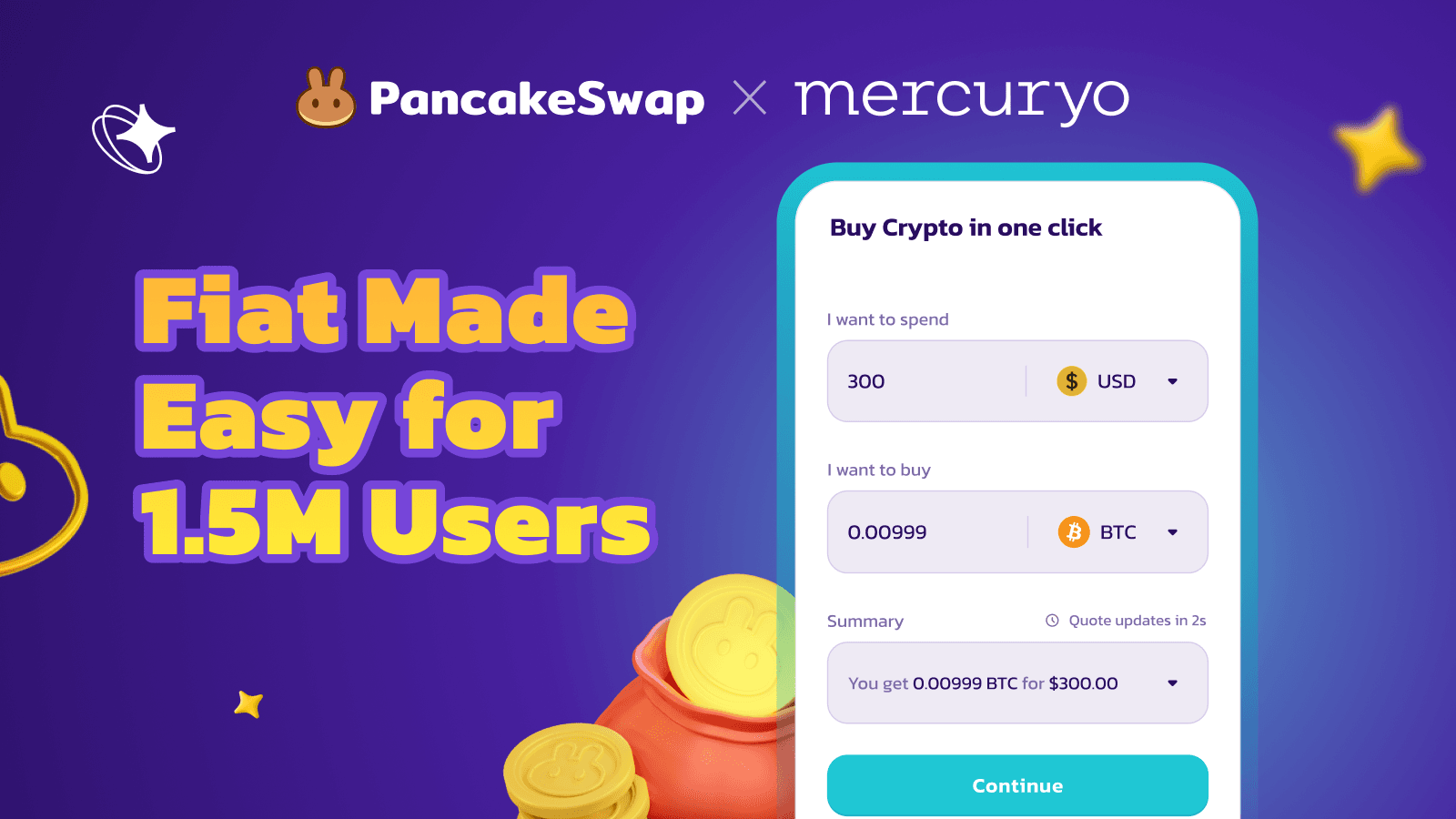 Expanding Access for 1.5 Million Active Users PancakeSwap and Mercuryo