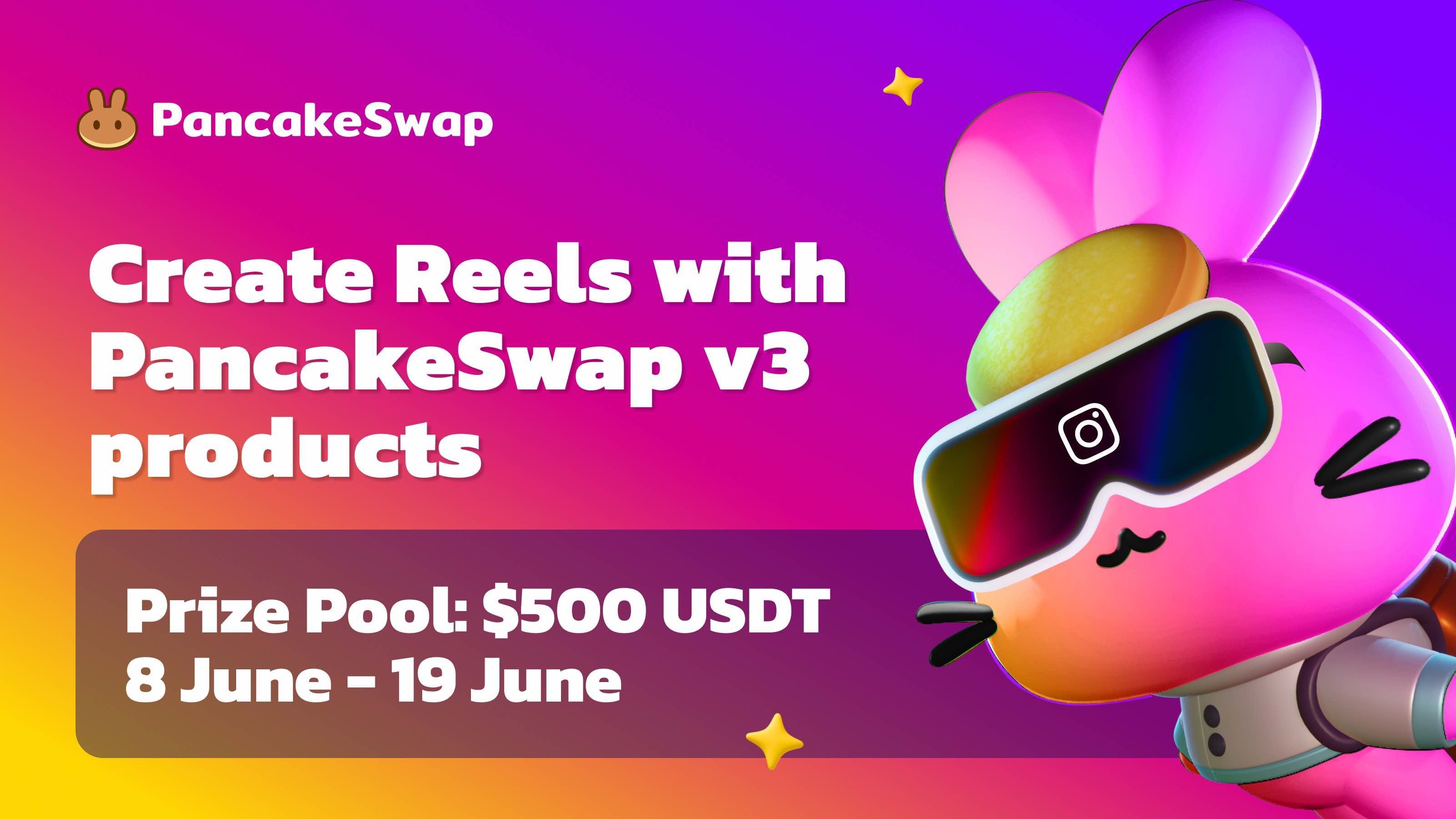 PancakeSwap Reel Competition Share 500 USDT! PancakeSwap