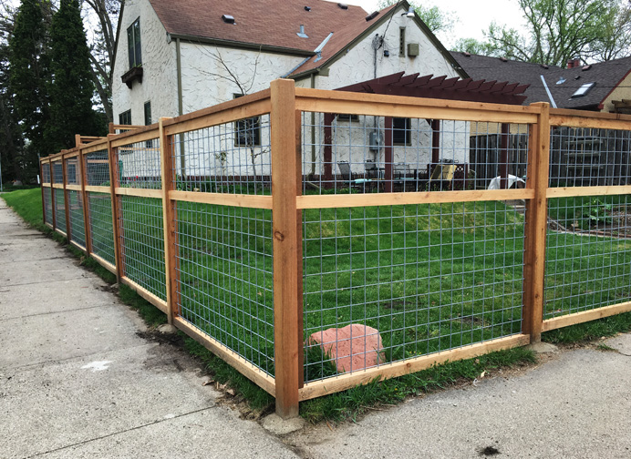 Building quality Hog Panel wood fences in the Twin Cities