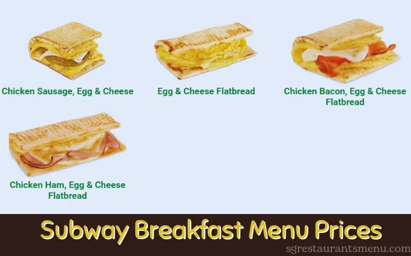 Subway Singapore Menu Prices 2023
