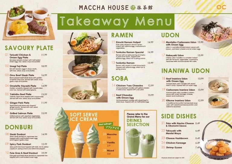 Maccha House Menu Prices Singapore 2024