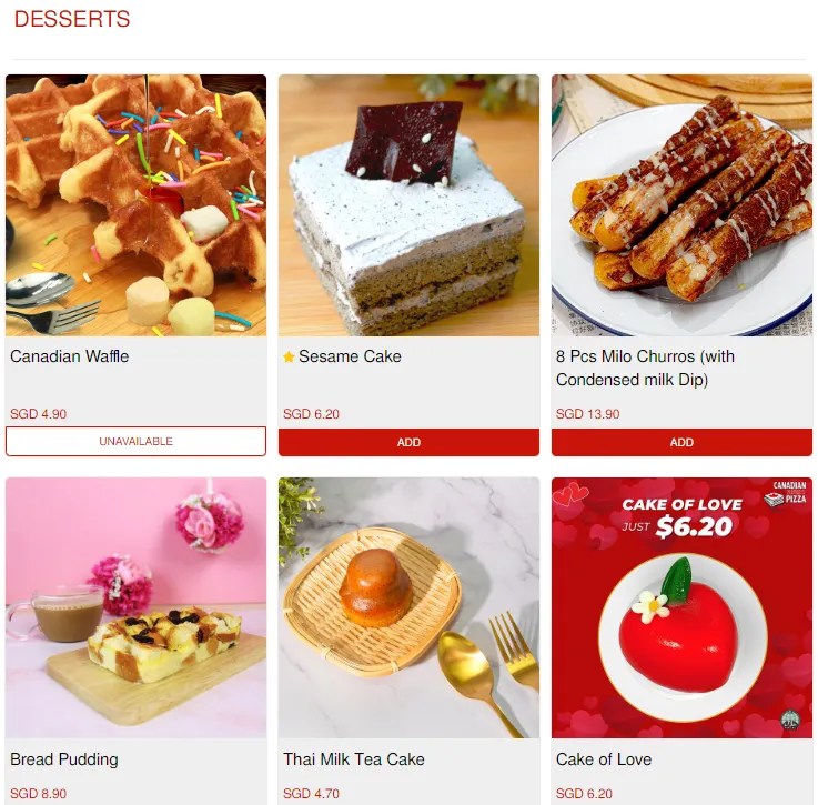 Canadian Pizza Menu Singapore With Prices 2023