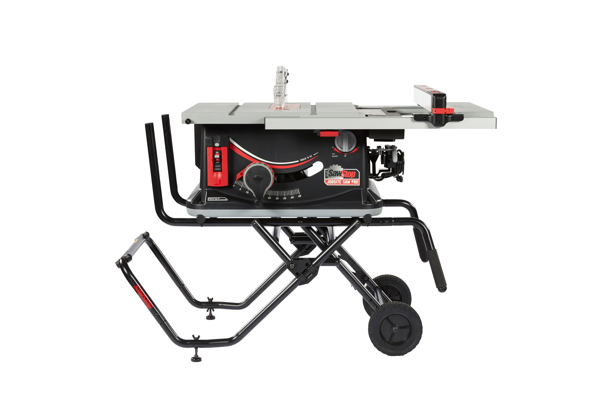 SAWSTOP Jobsite Saw PRO 1.5HP, 120V, 60Hz Inc. Cart & Dust Guard JSS