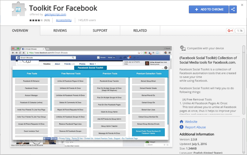 Facebook Social Toolkit Best Facebook Chrome Plugin Free Download