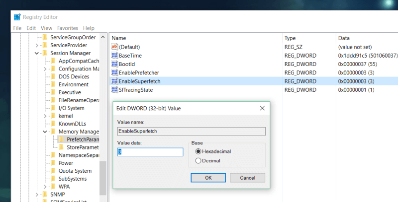 How To Enable or Disable Superfetch (Prefetch) in Windows 7/8/10