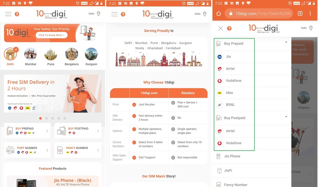 digi sim card no service