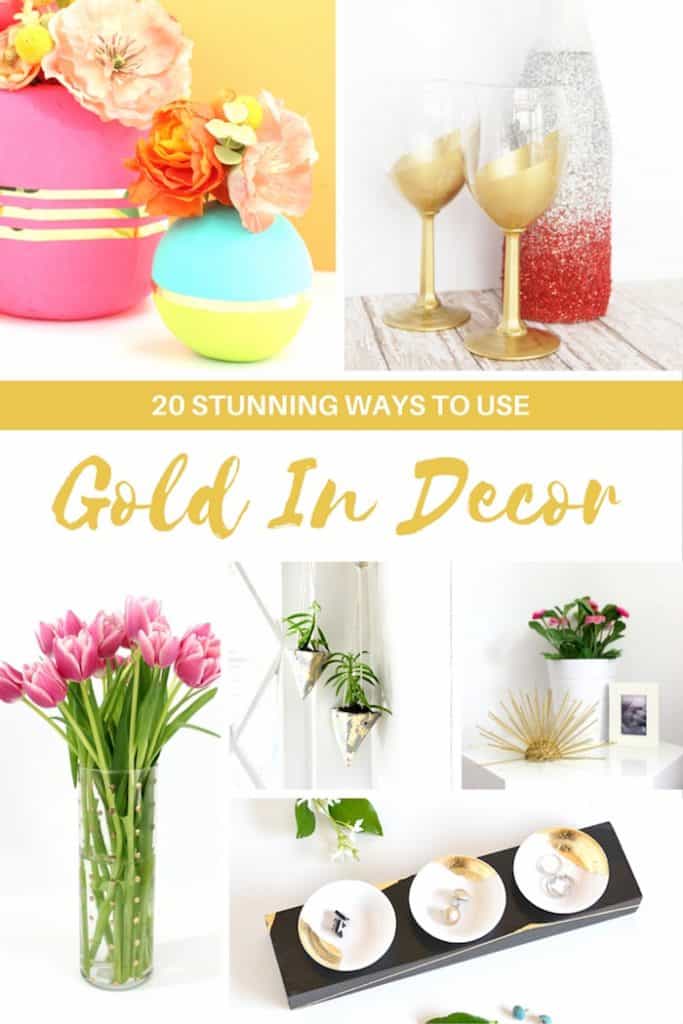 Gold Home Decor Projects 18 Beautiful DIYS