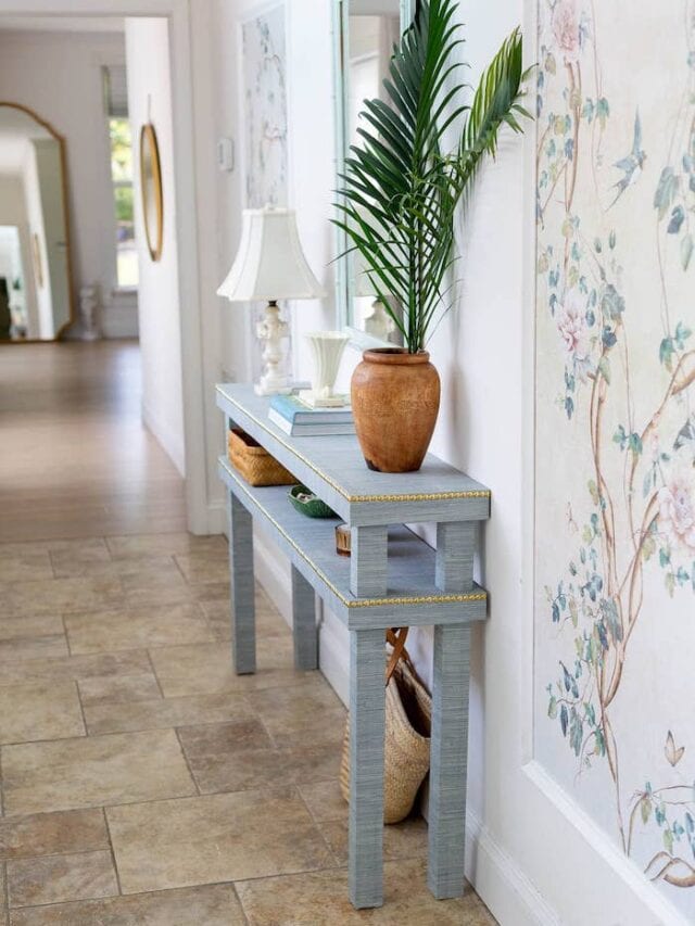 How To Build A Designer Style Grasscloth Console Table