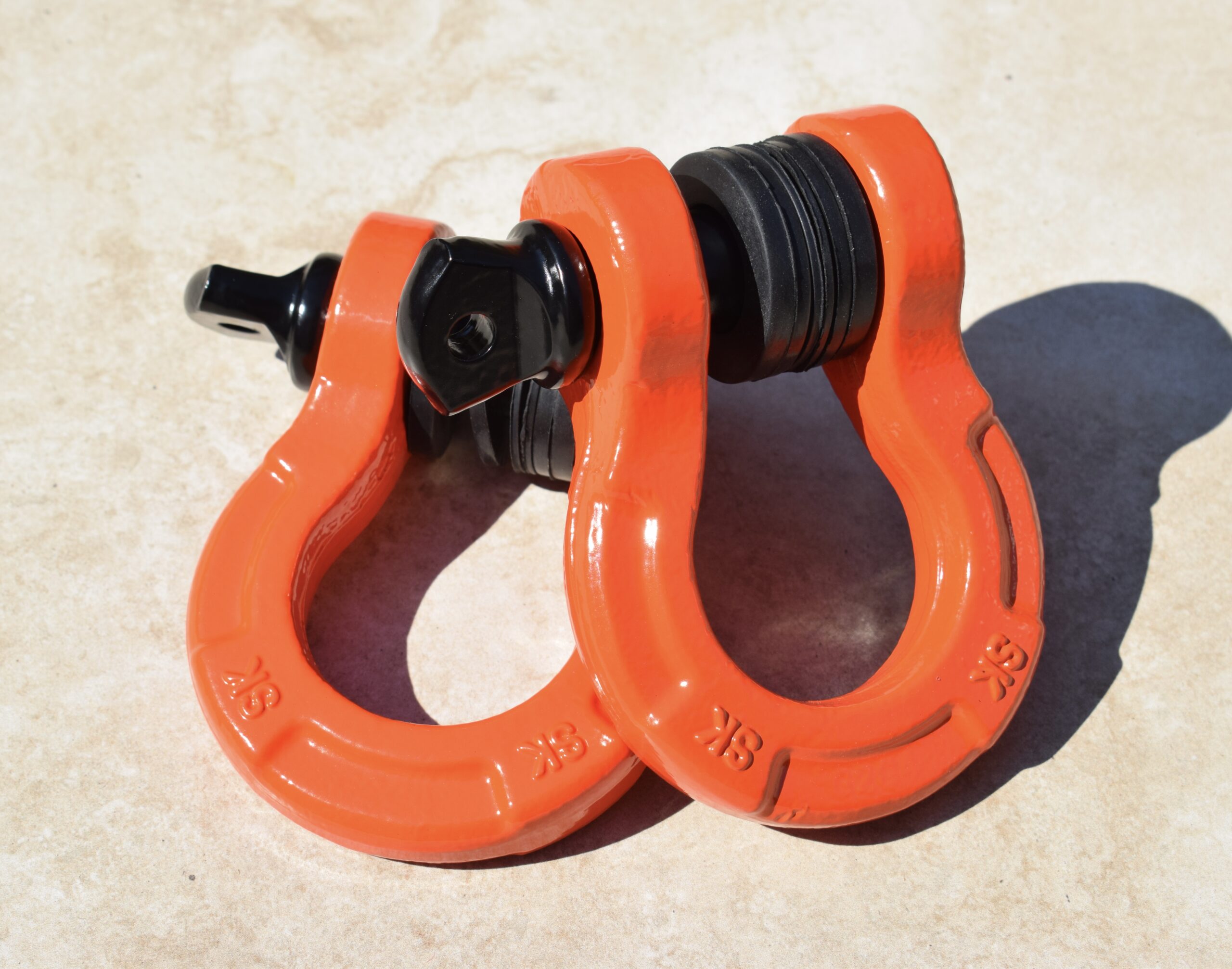 Custom DRing Nova Shackles 3/4 in Magma Orange 2 pack Shackle King