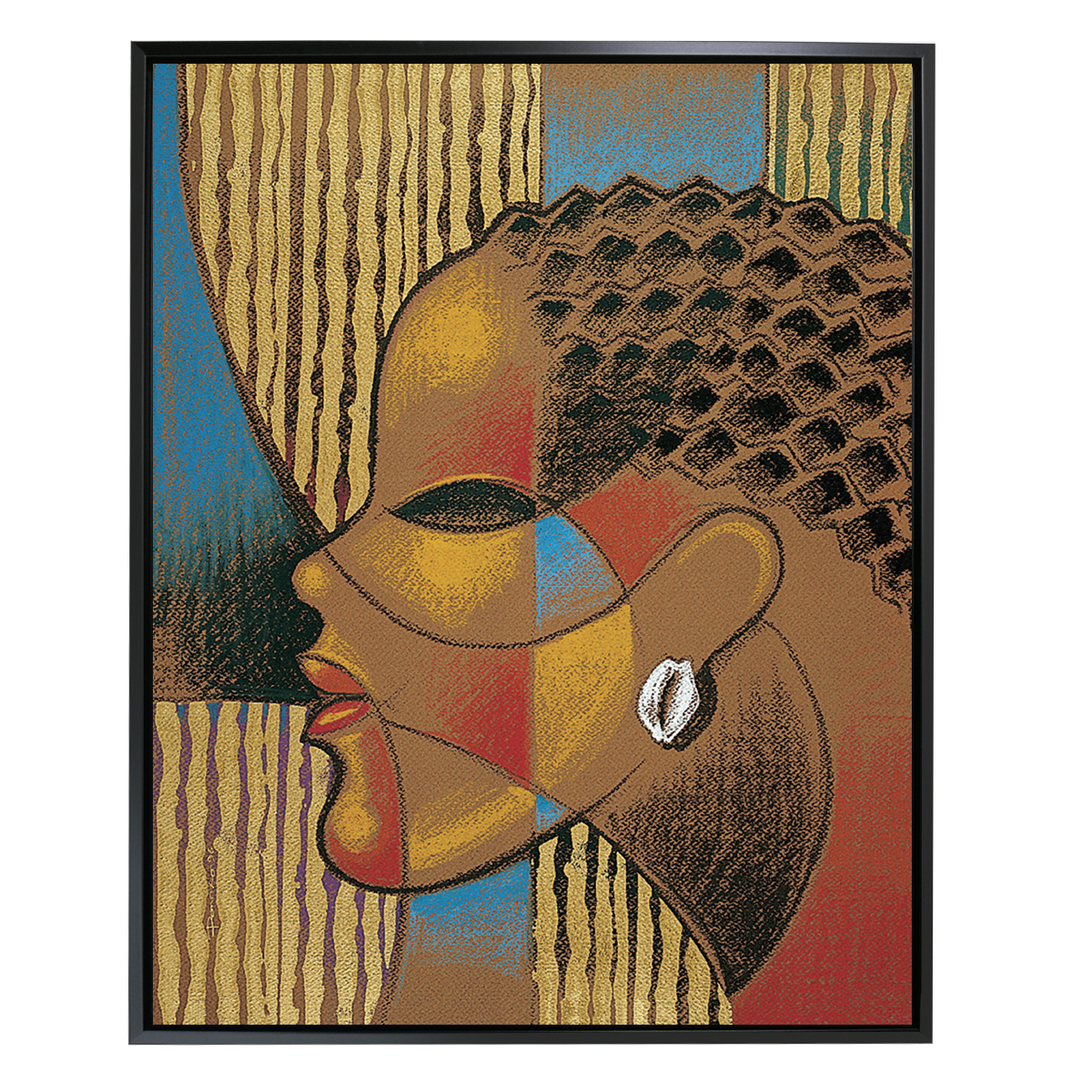 African American Framed Art Composite Of A Woman Framed Canvas Art