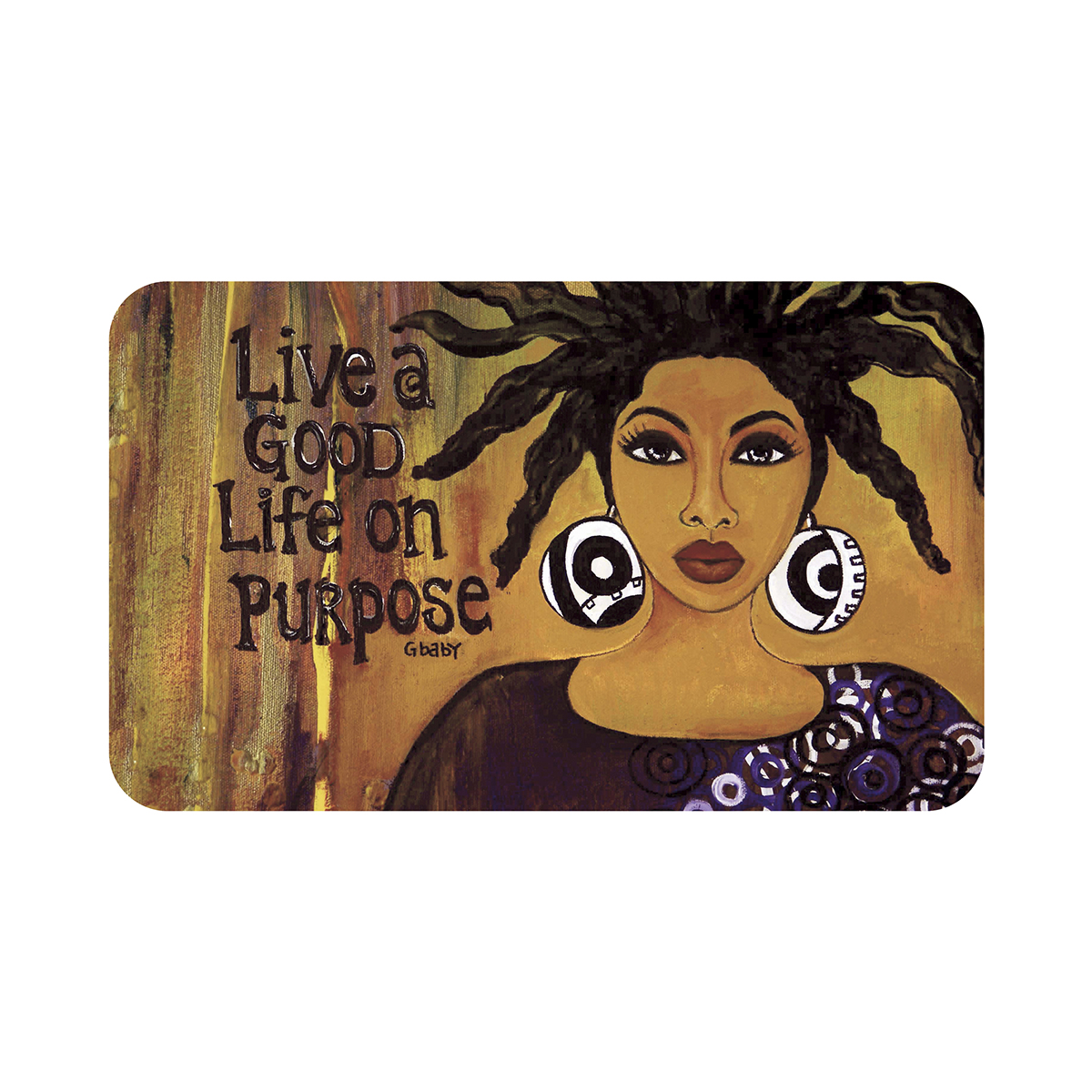 Live a Good Life on Purpose Interior Floor Mats African American