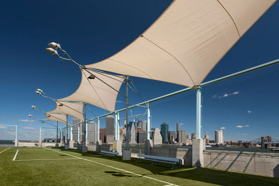 Shade Systems™ provides its ‘Sail’ shade canopies for the new Brooklyn