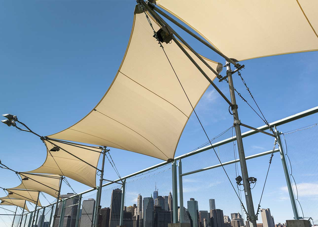 Shade Systems™ provides its ‘Sail’ shade canopies for the new Brooklyn