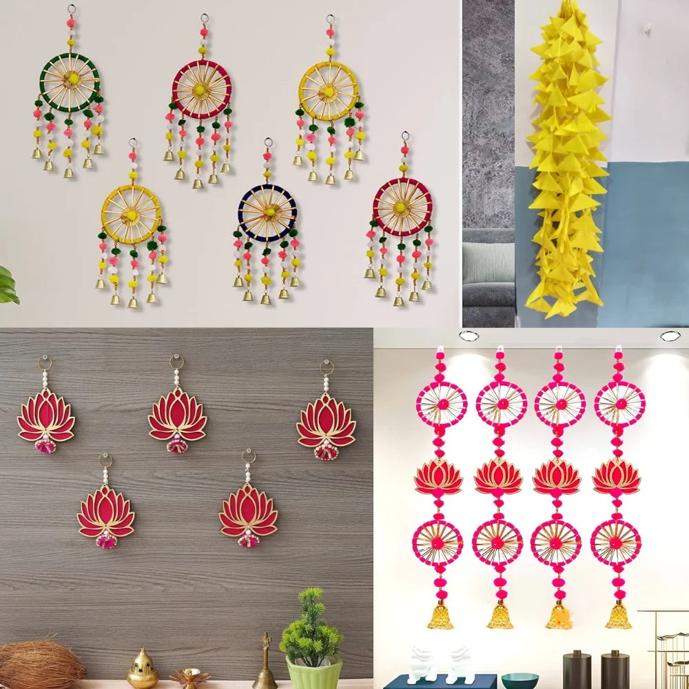 Wall decor hanging pack of 6 Ring Hangings, 4 Double ring Hangings, 5