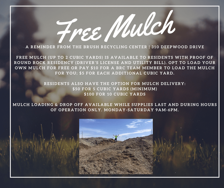 Free Mulch for Round Rock Residents Shadow Pointe HOA