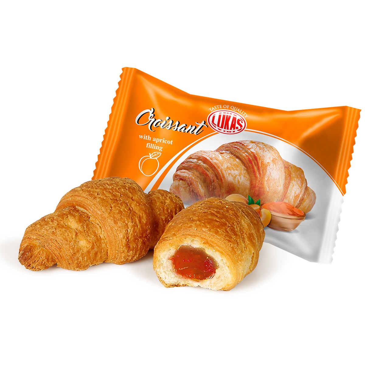 Croissant with apricot filling 18725 from Lukas with donate to u24