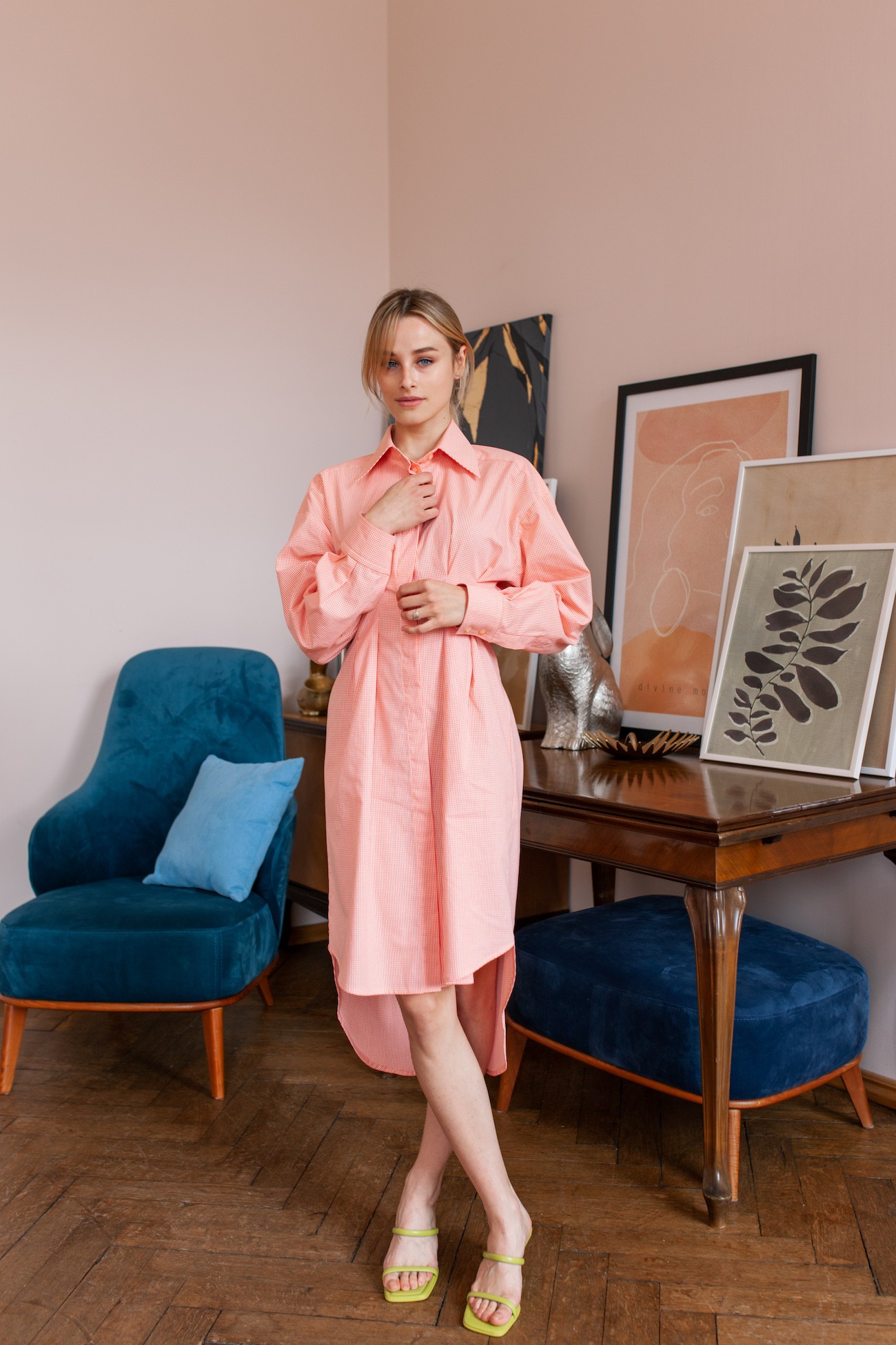 Orange shirt dress 20114 from benevytska with donate to u24