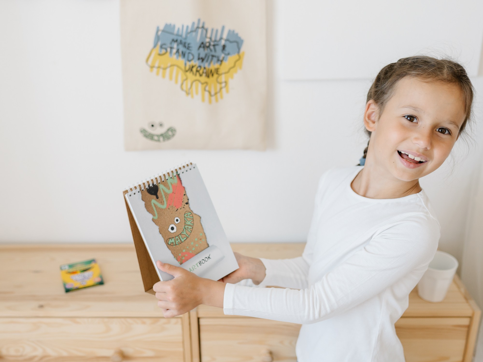 Art book drawing notebook spiral note book with ornament, decor for