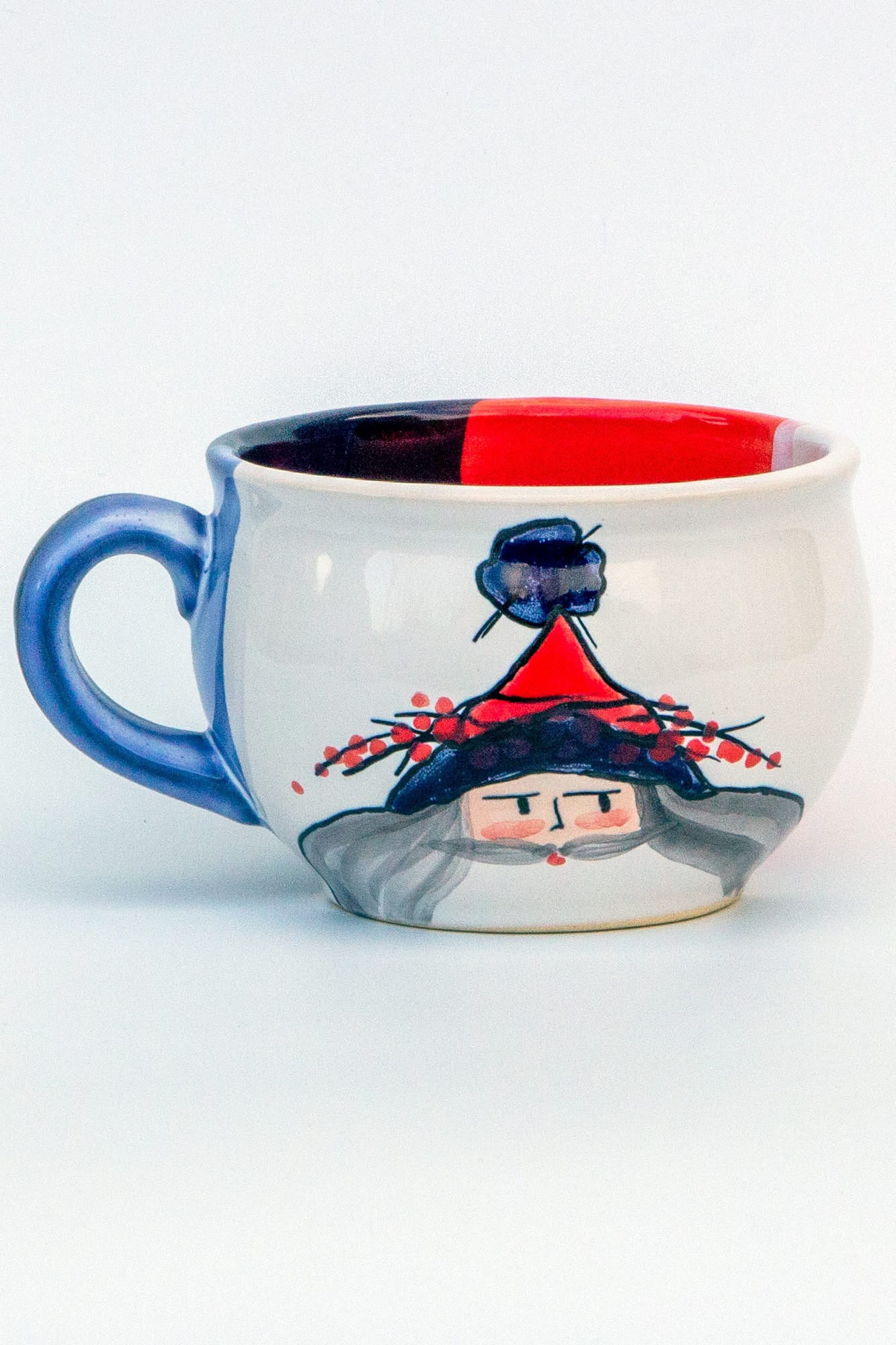 Large handmade ceramic christmas mug santa new year 2023 21821 from