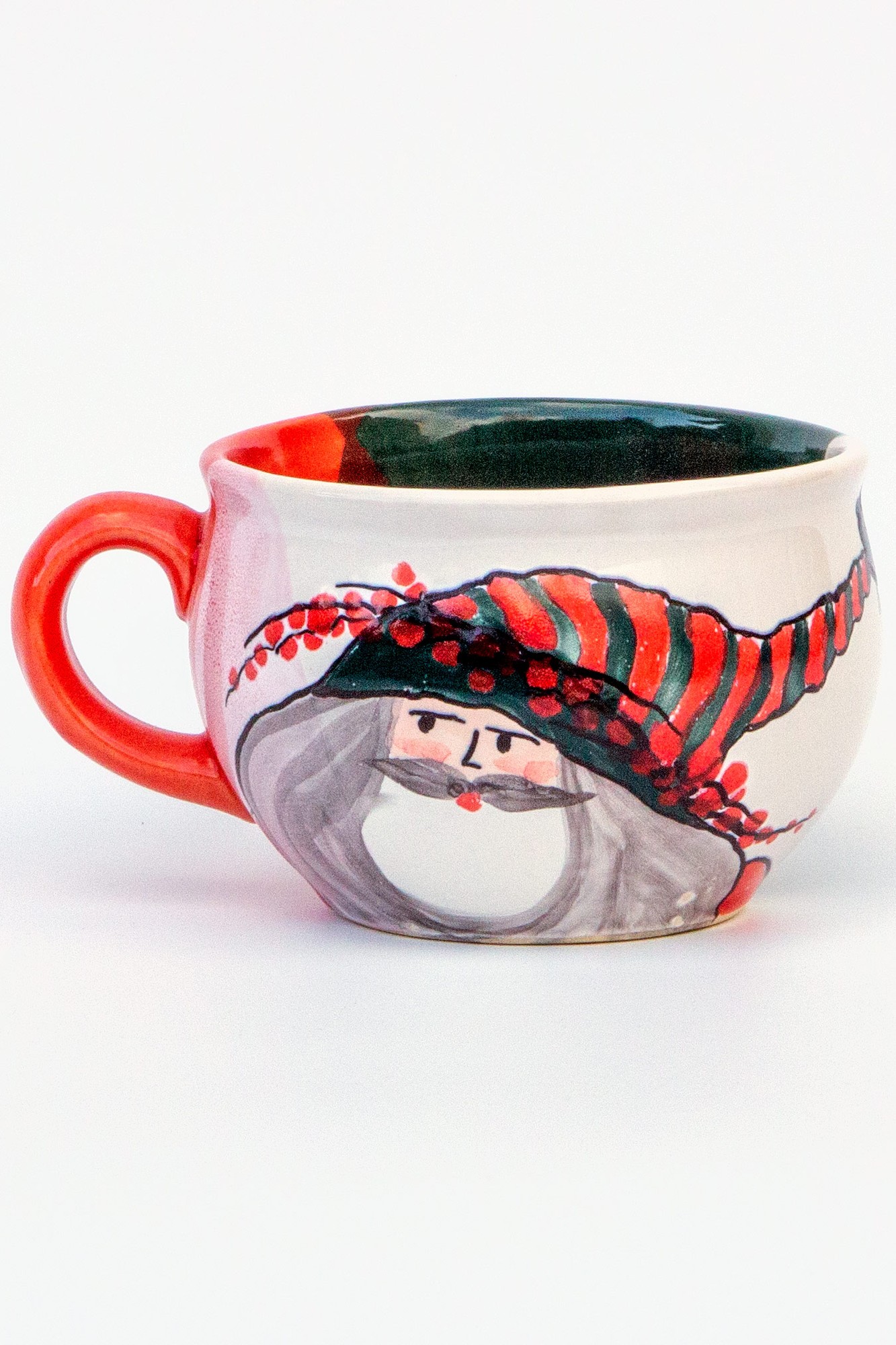 Large handmade ceramic christmas mug santa new year 2023 21858 from