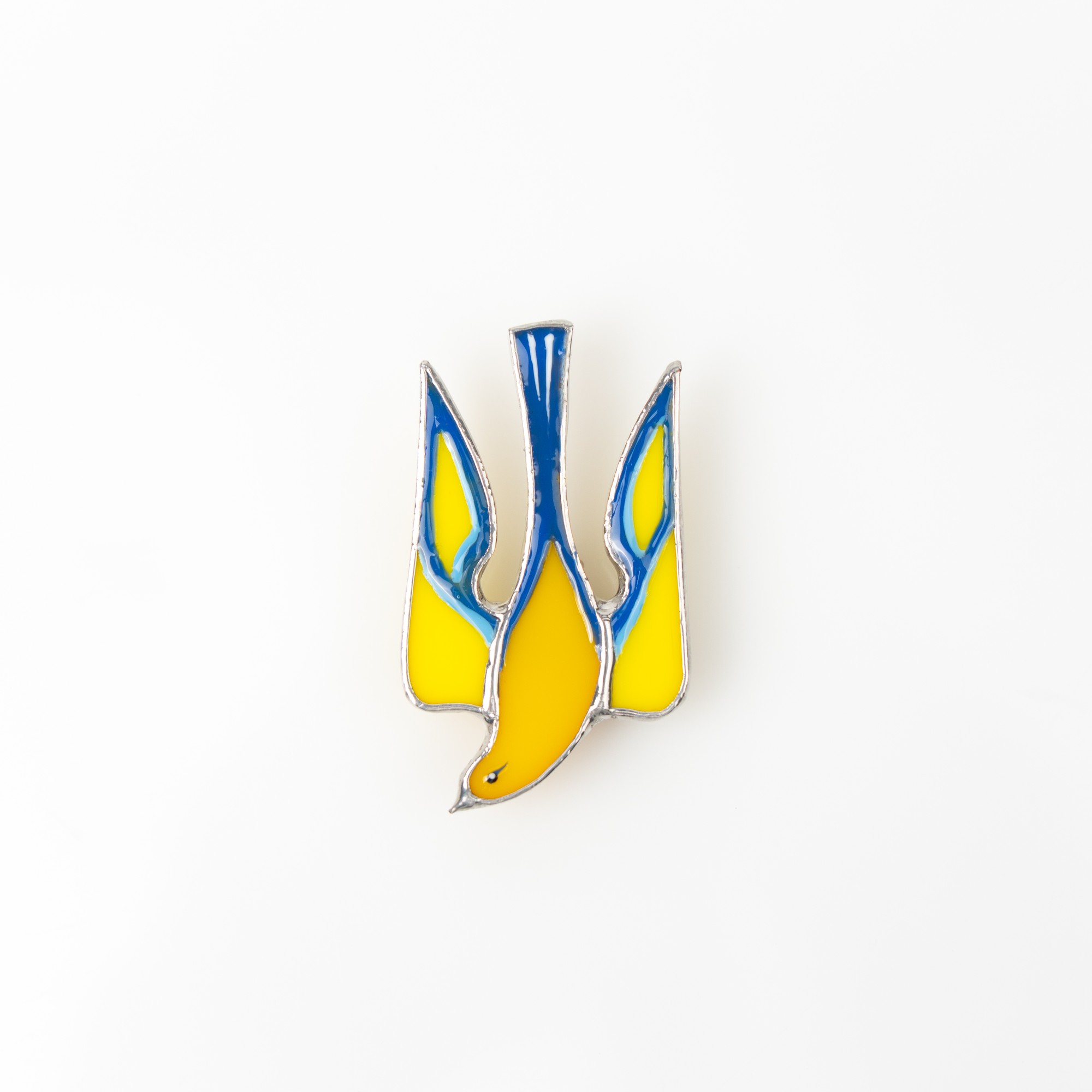 Dove ua stained glass pin 22905 from GlassArtStories with donate to u24