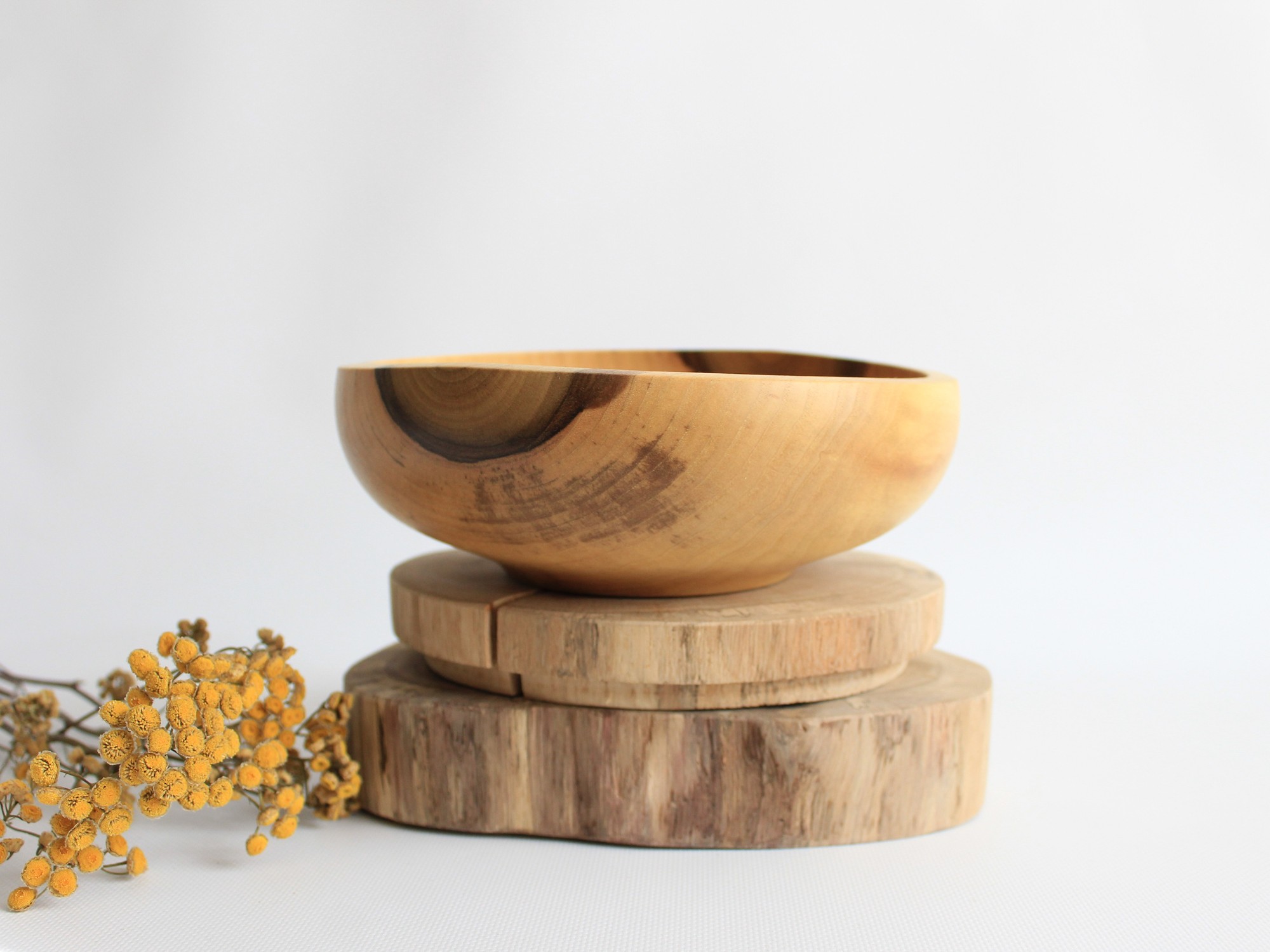 Small salad bowl, handmade nut dinnerware, wood walnut bowl, unique