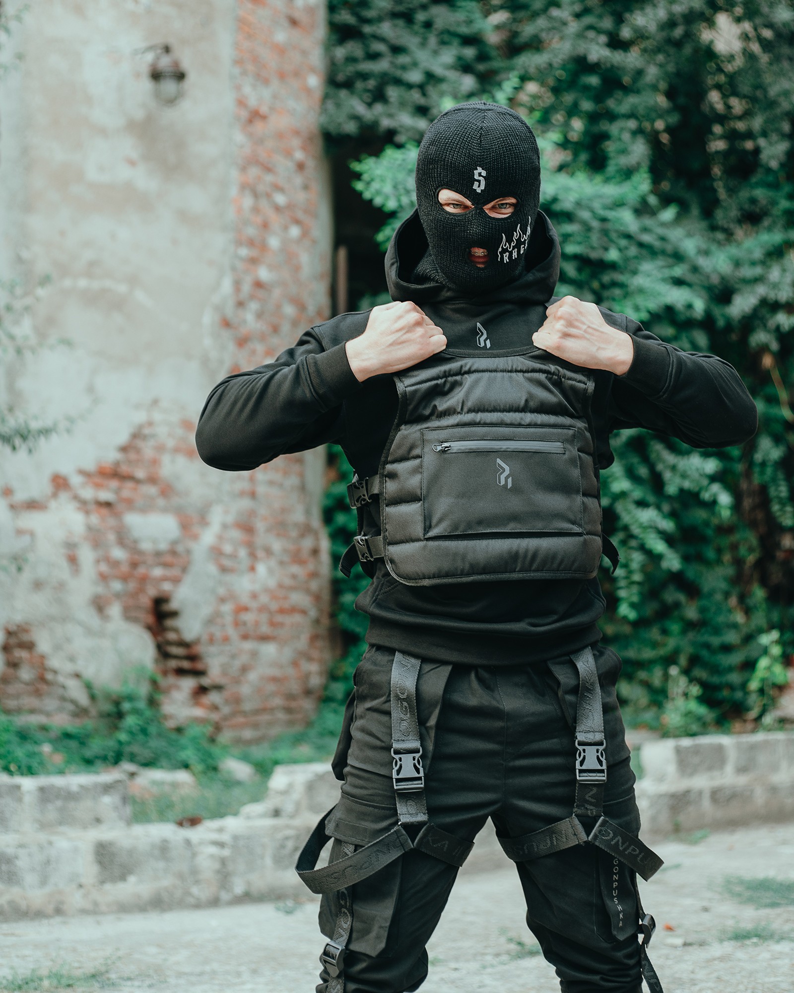 Bulletproof vest ogonpushka peace black 24407 from OGONPUSHKA with