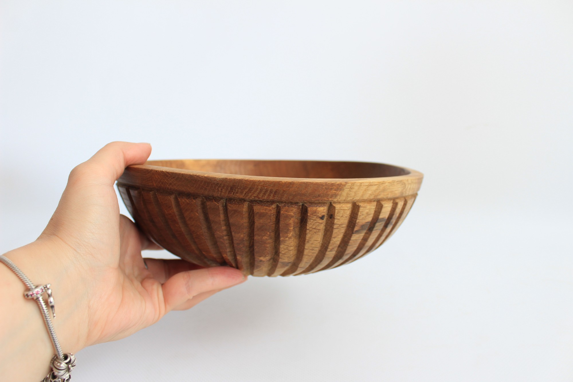 Salad bowl handmade, farmhouse wooden dinnerware 24962 from