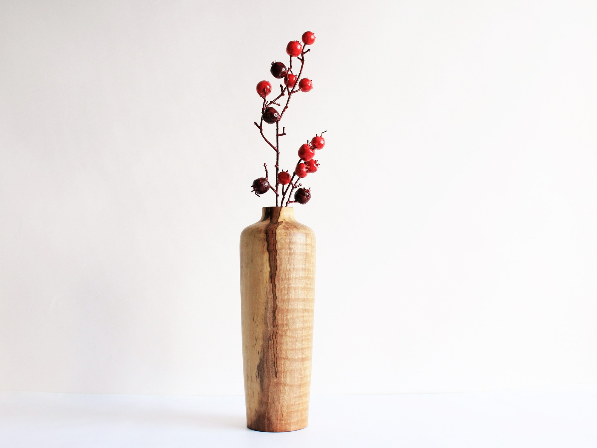Decorative vase in rustic style, handmade unique wooden decor 25346