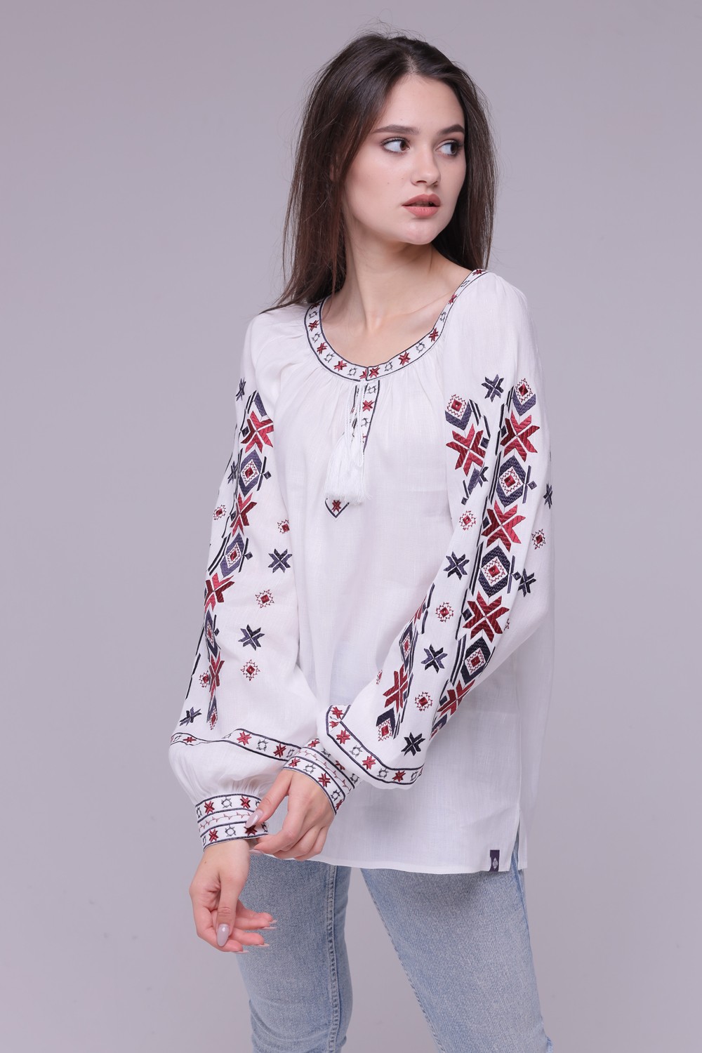 Women's embroidered blouse "verkhovyna" 25929 from Svarga with donate