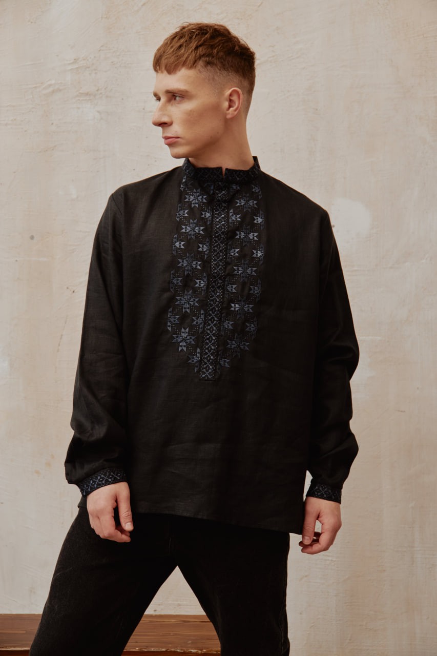 Men's embroidered jacket "black" 26422 from Embroidered Gem with